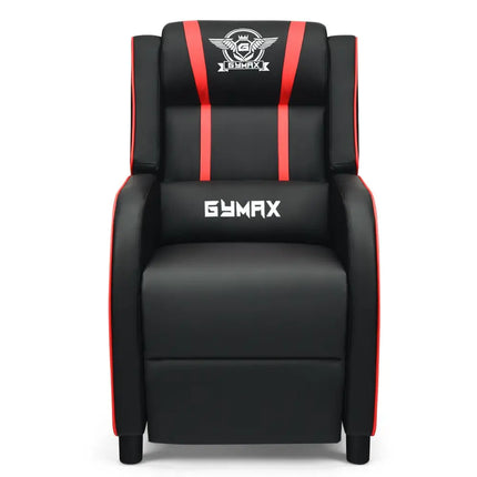 Massage Racing Gaming Single Recliner Chair-Red - Red - Gaming Chairs