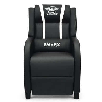Massage Racing Gaming Single Recliner Chair-White - White - Gaming Chairs