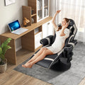 Massage Video Gaming Recliner Chair with Adjustable Height-Gray - Gray - Gaming Chairs