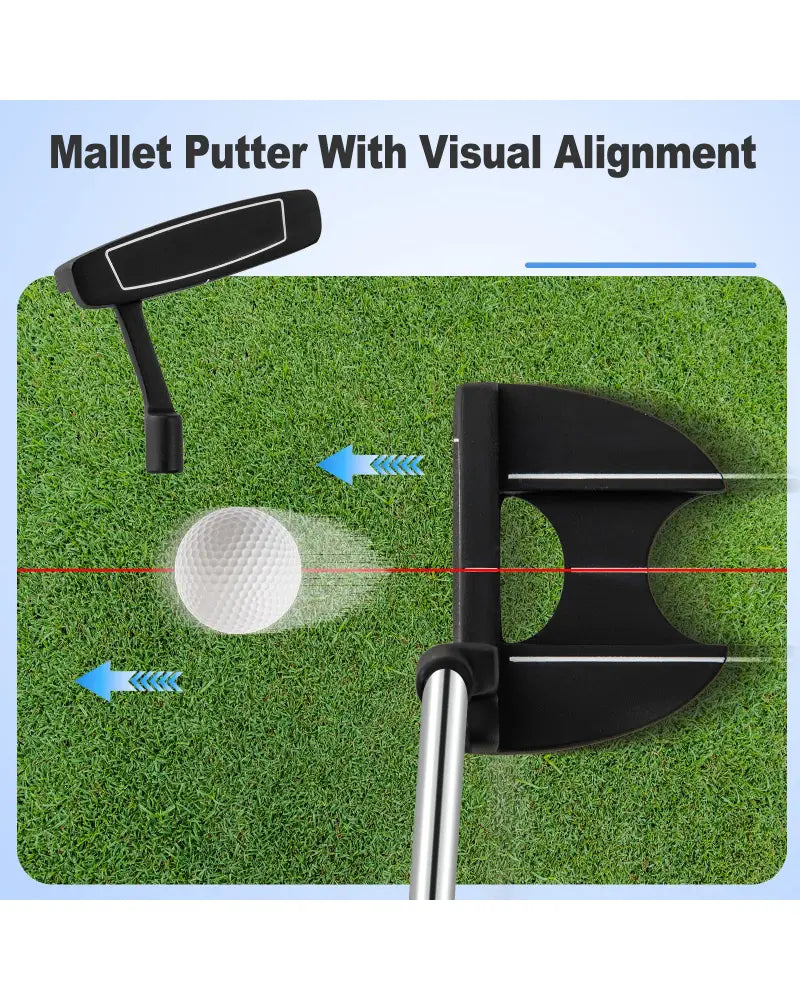 Men€™s Profile Complete Golf Club Package Set Includes 10 Pieces-Black - Black - Golf