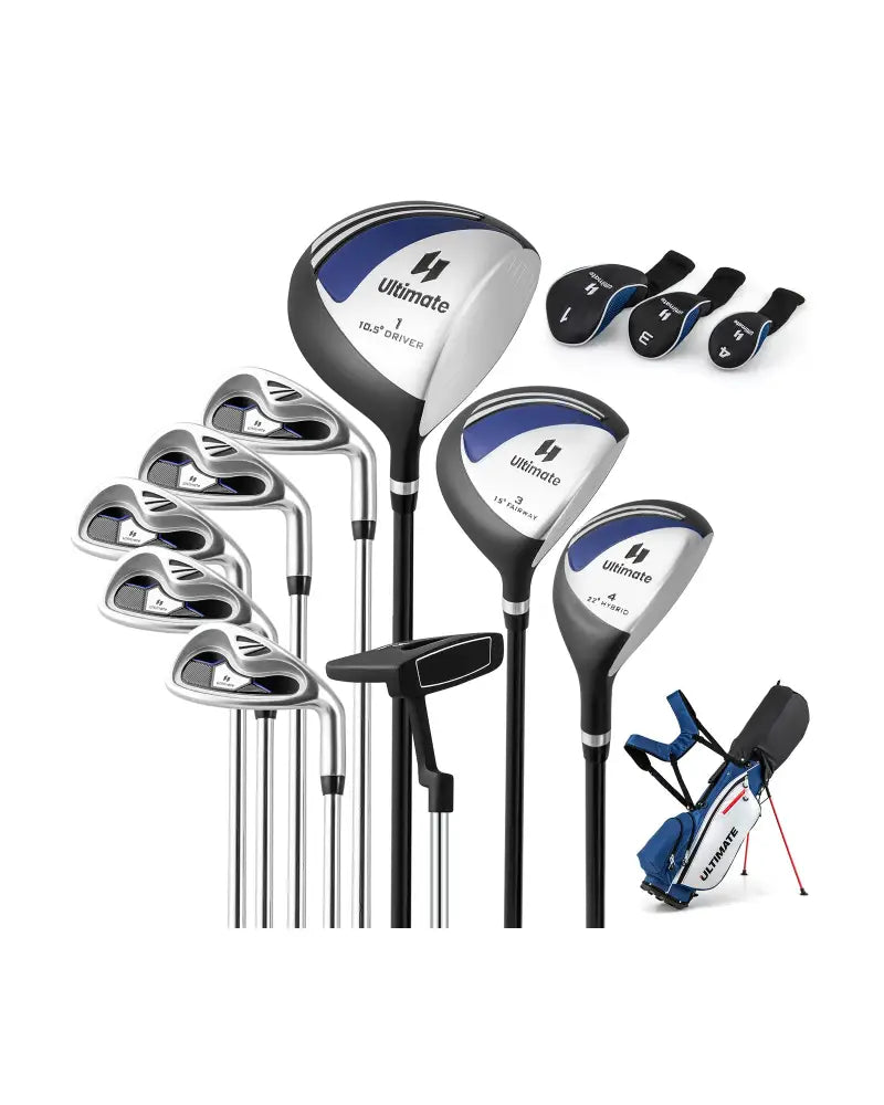 Men€™s Profile Complete Golf Club Package Set Includes 10 Pieces-Blue - Blue - Golf