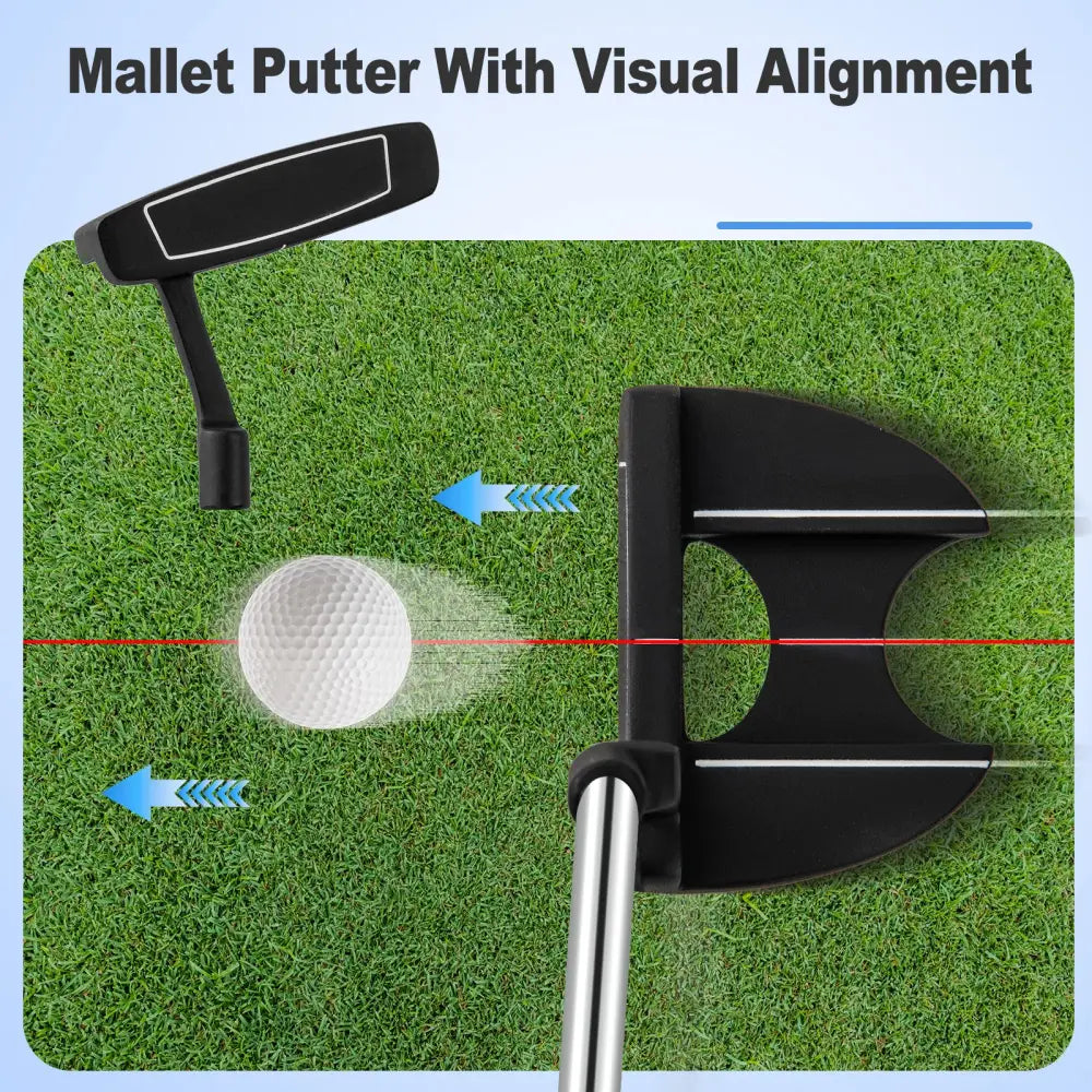 Men€™s Profile Complete Golf Club Package Set Includes 10 Pieces-Blue - Blue - Golf