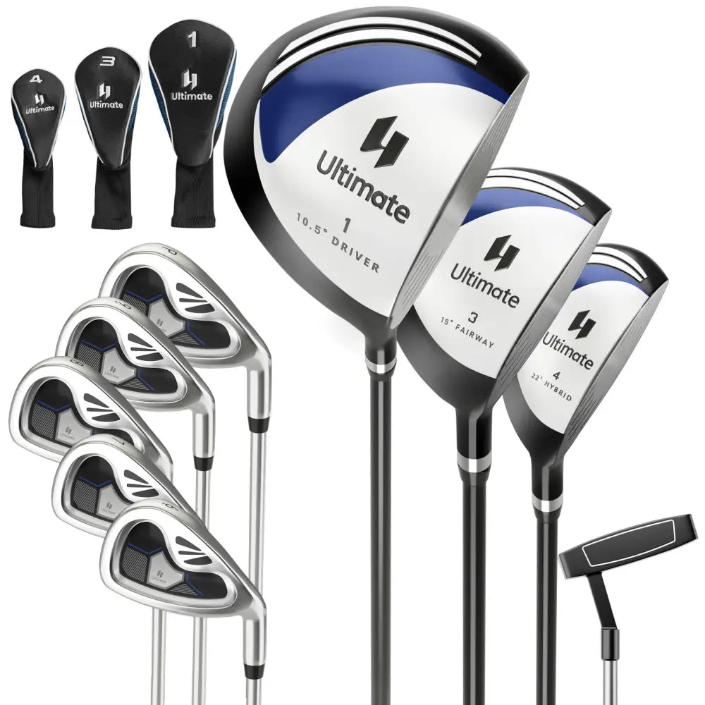 Men’s 9 Pieces Complete Golf Club Set-Navy - Navy - Golf