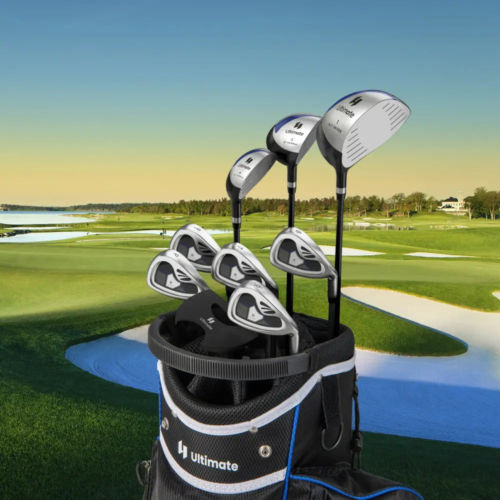 Men’s 9 Pieces Complete Golf Club Set-Navy - Navy - Golf