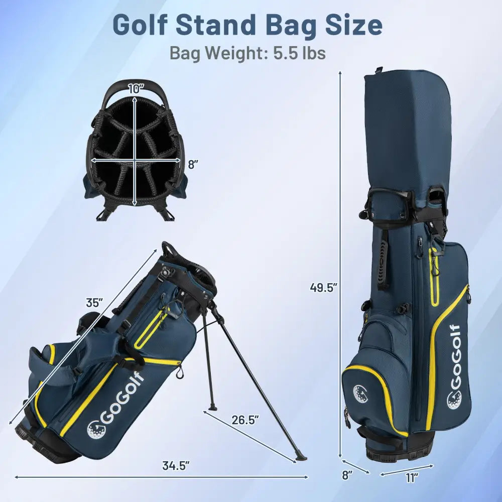 Men’s Complete Golf Clubs and Bag Set Right Handed-Yellow - Yellow - Golf