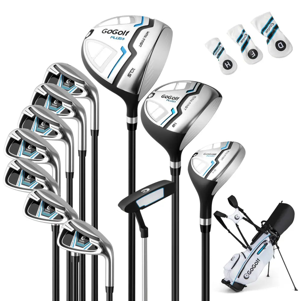 Men’s Complete Golf Clubs and Bag Set-White - White - Golf