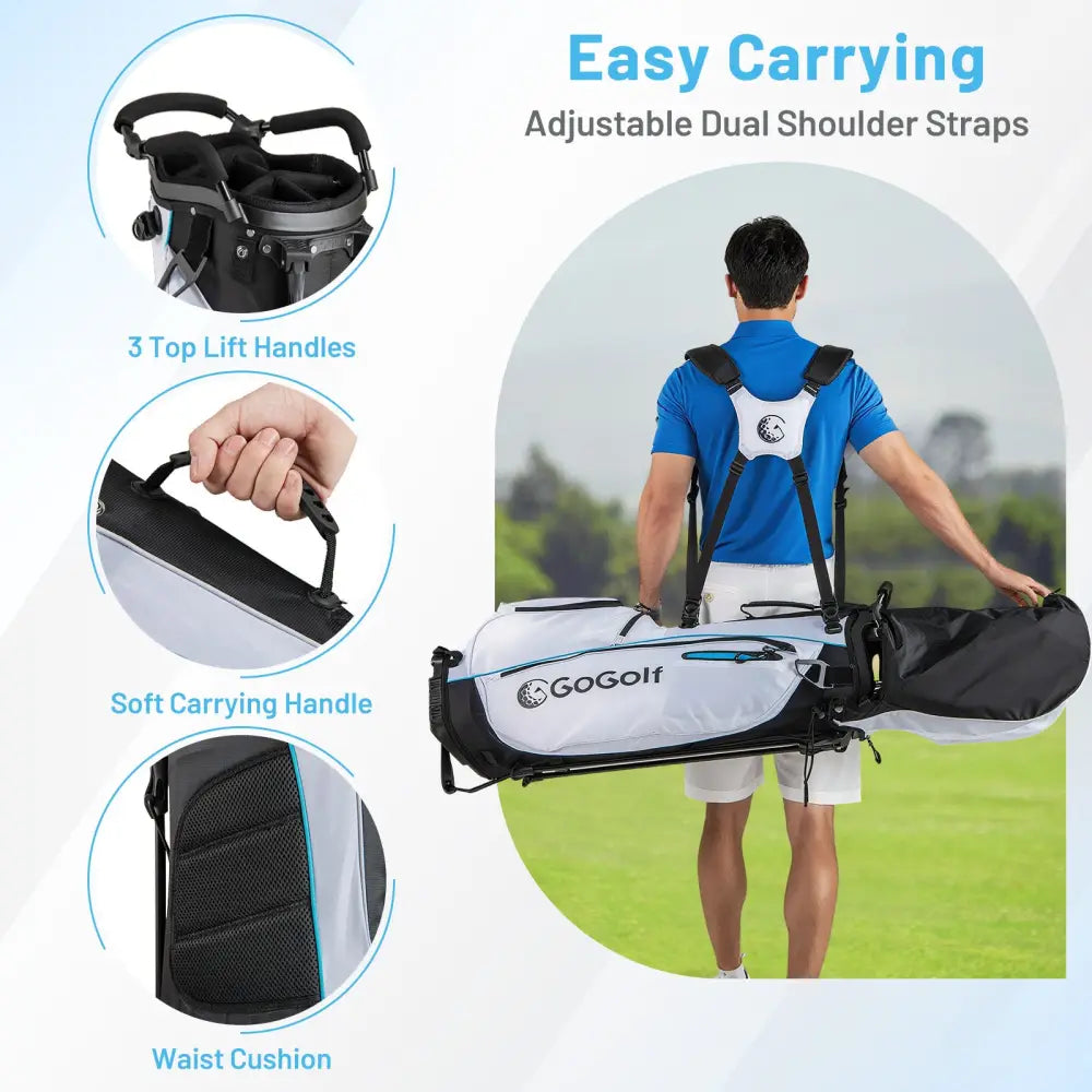 Men’s Complete Golf Clubs and Bag Set-White - White - Golf
