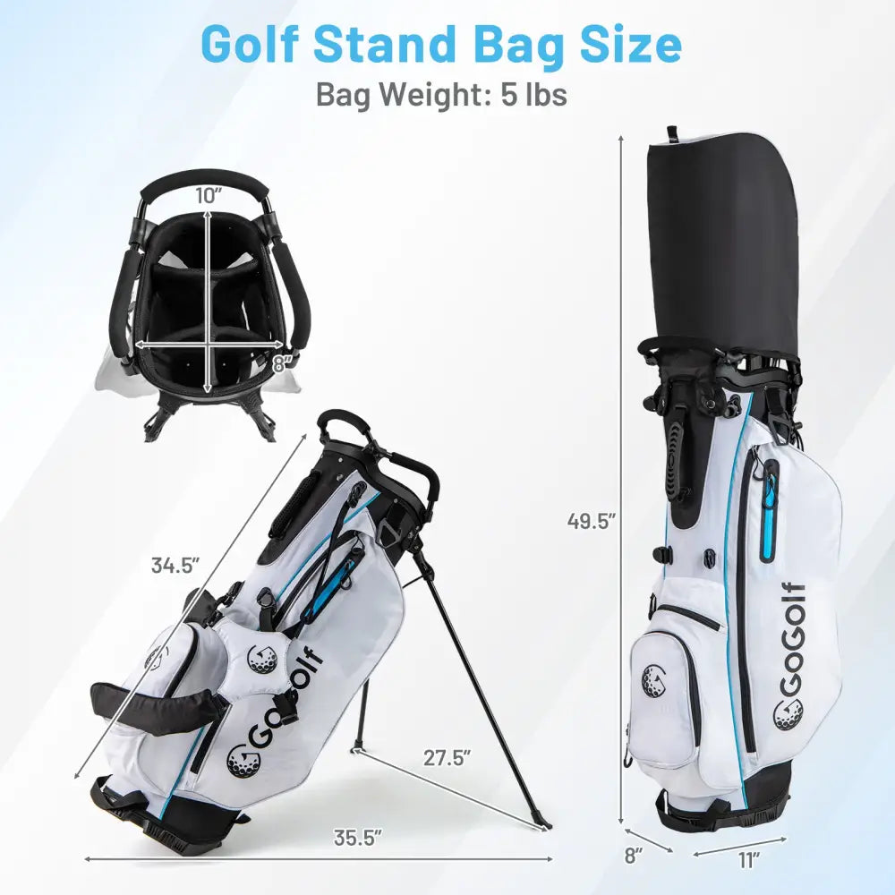 Men’s Complete Golf Clubs and Bag Set-White - White - Golf