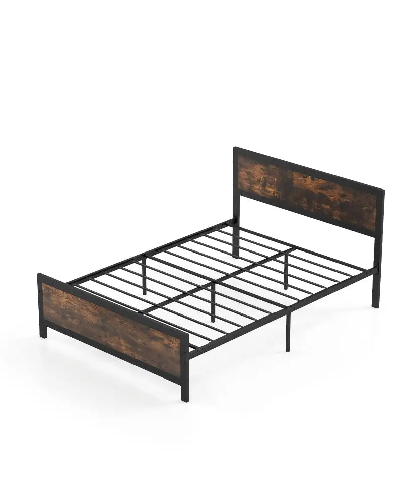 Metal Bed Frame with Headboard and Footboard-Full Size - Simple Bed Frame