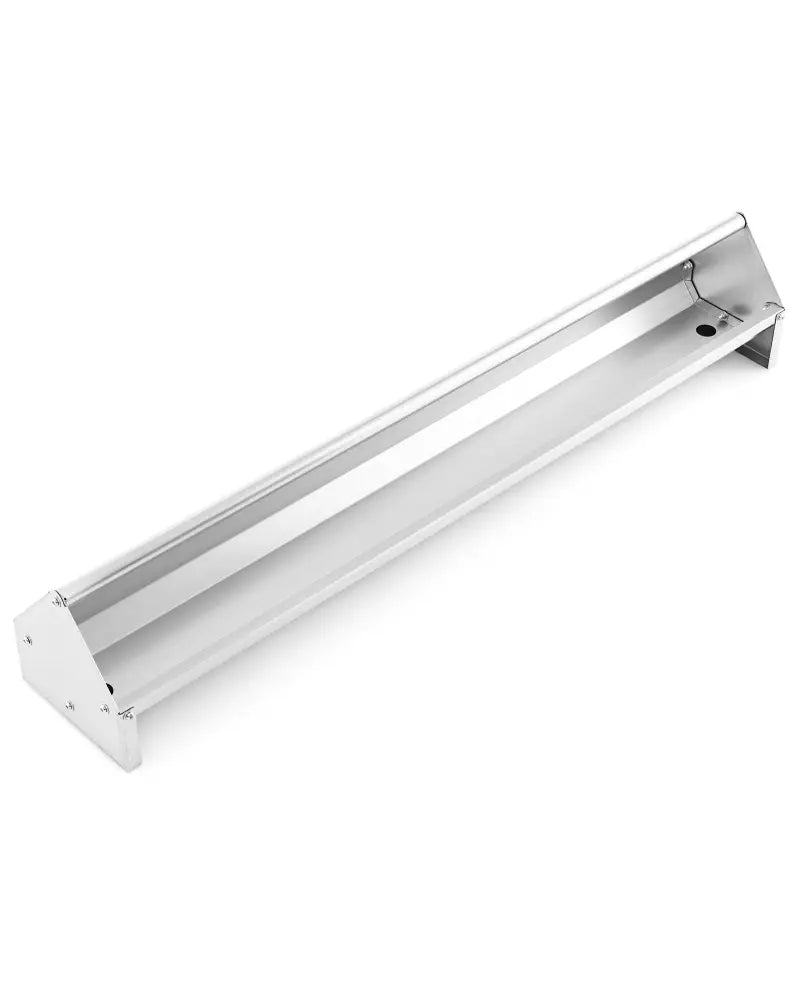 Metal Chicken Feeder Chicken Feeding Trough with Drainage Holes-Silver - Silver - Chicken Coops
