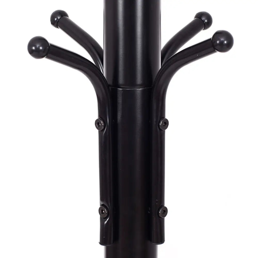 Metal Coat Rack with 12 Hooks - Black - Coat Racks & Hall Trees