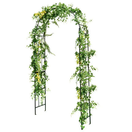 Metal Garden Arch and Obelisk Trellis Set for Climbing Plants - Garden