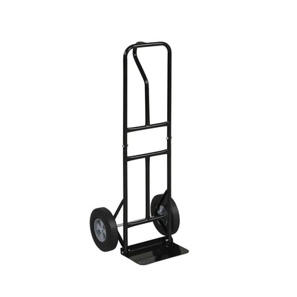 Metal Hand Truck Heavy-Duty 600 LBS Moving Dolly Cart with P-Handle and 10inch Rubber Wheels-Black - Black - Garages