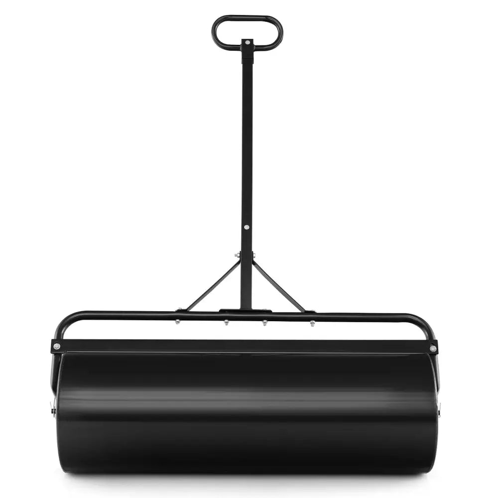 Metal Lawn Roller with Detachable Gripping Handle-Black - Black - Lawn Care Tools
