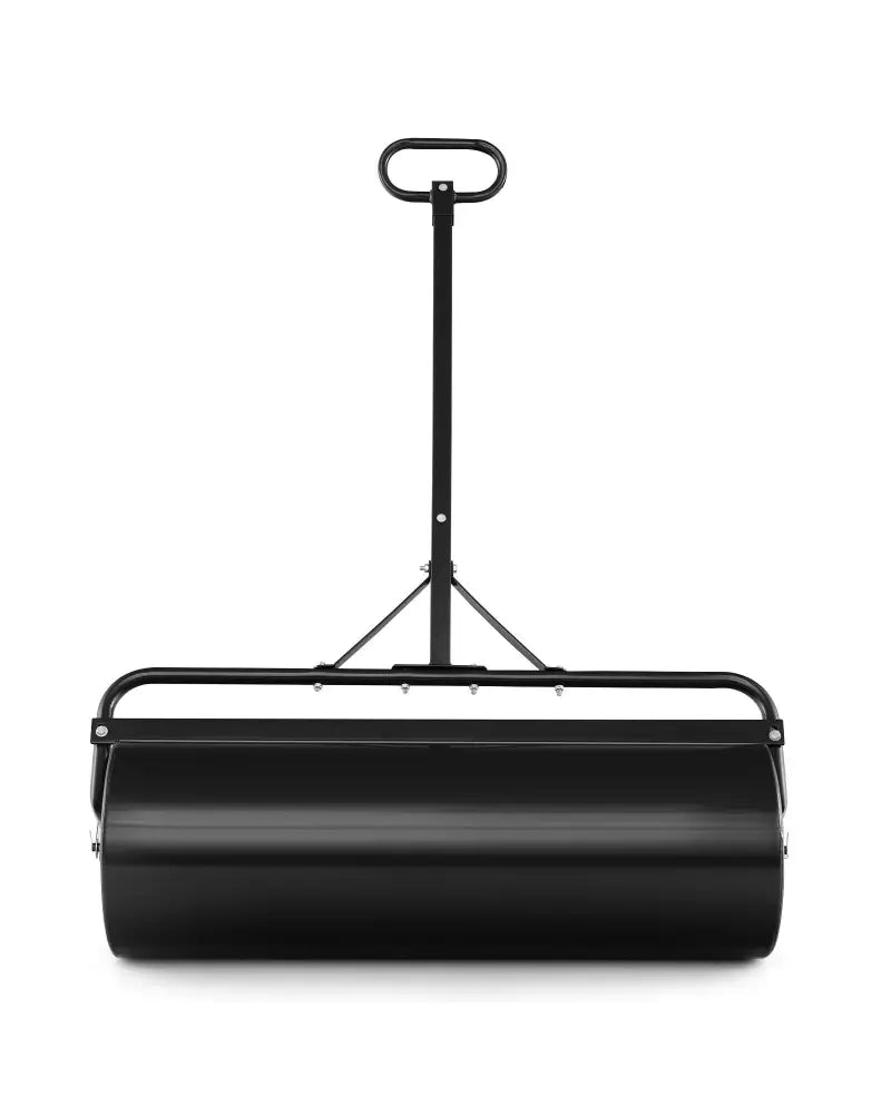 Metal Lawn Roller with Detachable Gripping Handle-Black - Black - Lawn Care Tools
