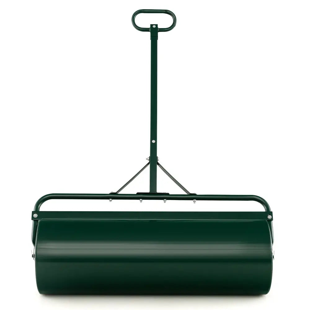 Metal Lawn Roller with Detachable Gripping Handle-Green - Green - Lawn Care Tools