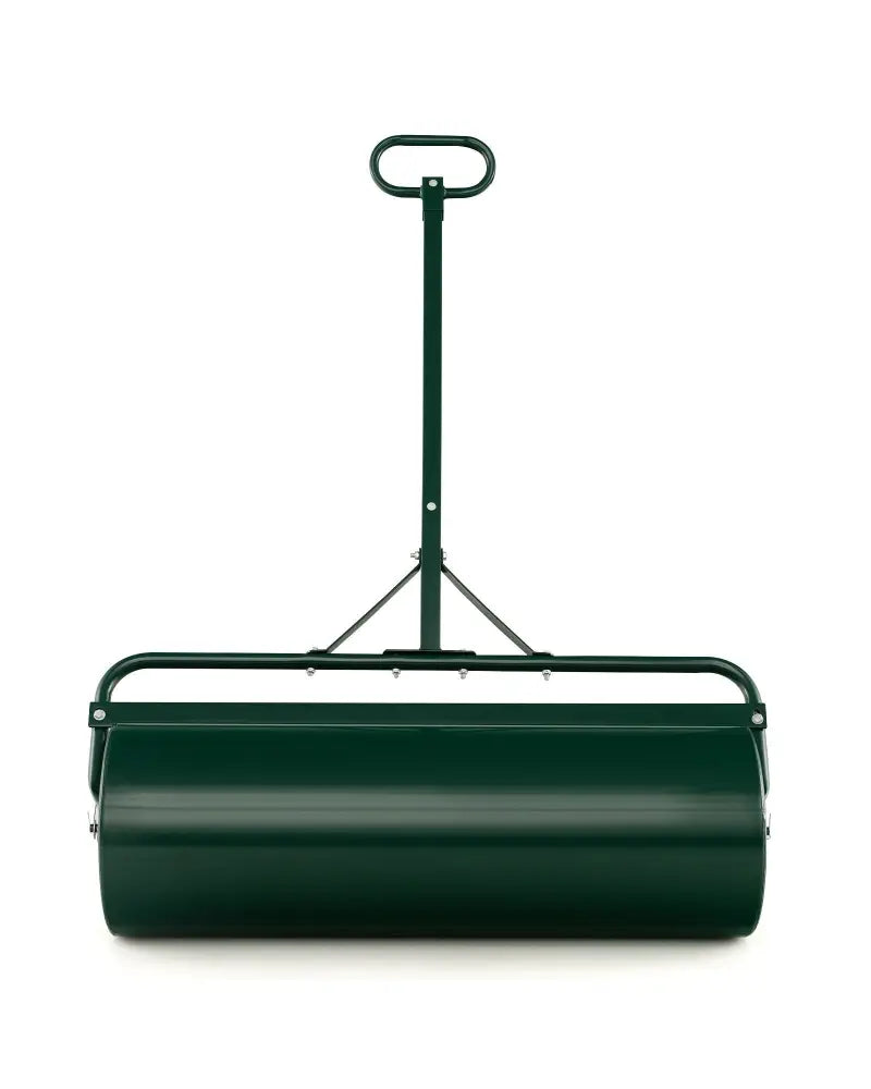 Metal Lawn Roller with Detachable Gripping Handle-Green - Green - Lawn Care Tools