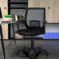 Mid-Back Mesh Height Adjustable Executive Chair with Lumbar Support - Black - Mesh Chairs