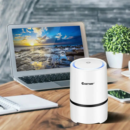 Mini Ionic  3-in-1 Composite HEPA Air Purifier Costway