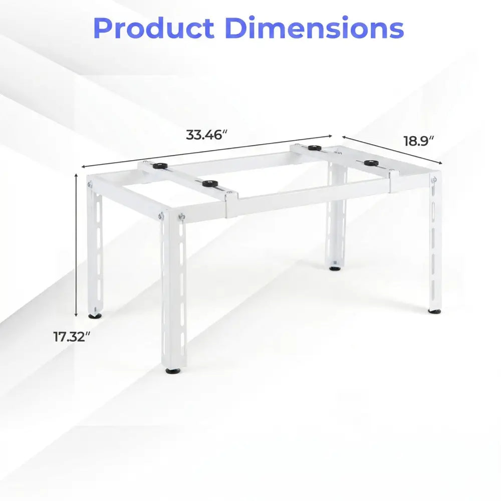 Mini Split Ground Stand Adjustable for 9000-36000 BTU Ductless Air Conditioners Heat Pump-White - White - Mini Split AC