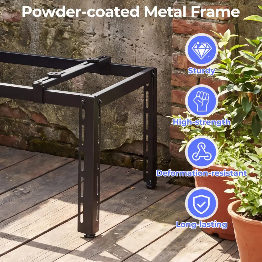 Mini Split Ground Stand Adjustable for 9000-36000 BTU Ductless Air Conditioners Heat Pump-Black - Black - Mini Split AC