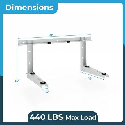 Costway mini-split AC wall mount bracket with 31 inch width and 440 lbs max load capacity