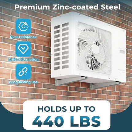 Costway mini-split outdoor unit bracket made of premium zinc-coated steel with rust resistance and holds up to 440 lbs
