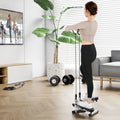Mini Stepper with Resistance Bands and Adjustable Height for Exercise at Home-White - White - Sport Equipments