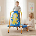 Mini Trampoline for Toddlers with Foam Padded Handle and Safety Padded Cover-Blue - Blue - Trampolines