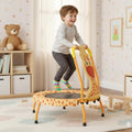 Mini Trampoline for Toddlers with Foam Padded Handle and Safety Padded Cover-Orange - Orange - Trampolines