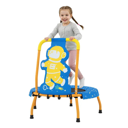 Mini Trampoline for Toddlers with Foam Padded Handle and Safety Padded Cover-Blue - Blue - Trampolines
