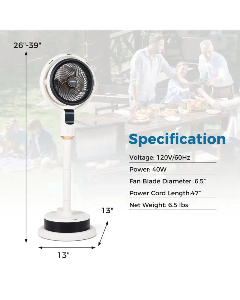 Misting Pedestal Fan Air Circulator with 90° Auto Oscillation Floor Standing Fan with 8 Speeds-White - White - Fans