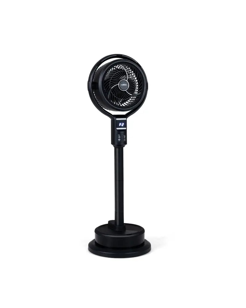 Misting Pedestal Fan Air Circulator with 90° Auto Oscillation Floor Standing Fan with 8 Speeds-Black - Black - Fans