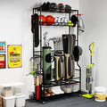 Mobile Sports Equipment Organizer with Golf Bags Storage and Club Rack-Black - Black - Sport Equipments