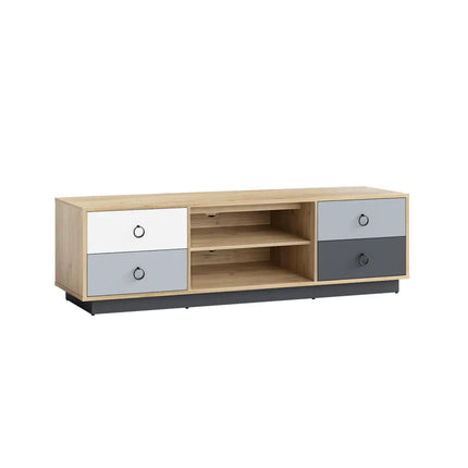 Modern 55 Inch TV Stand with 2 Storage Cabinets for TVs up to 60 Inch Costway