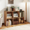 Modern 6-Cube Bookcase with Anti-tipping Kits for Bedroom Living Room-Natural - Natural - Bookcases