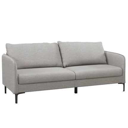 Modern 76 Inch Loveseat Sofa Couch for Apartment Dorm with Metal Legs-Gray - Gray - Sofas & Loveseats