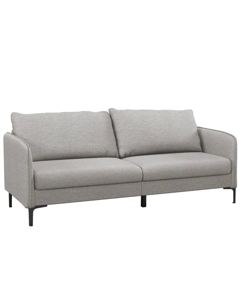 Modern 76 Inch Loveseat Sofa Couch for Apartment Dorm with Metal Legs-Gray - Gray - Sofas & Loveseats