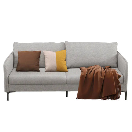 Modern 76 Inch Loveseat Sofa Couch for Apartment Dorm with Metal Legs-Gray - Gray - Sofas & Loveseats