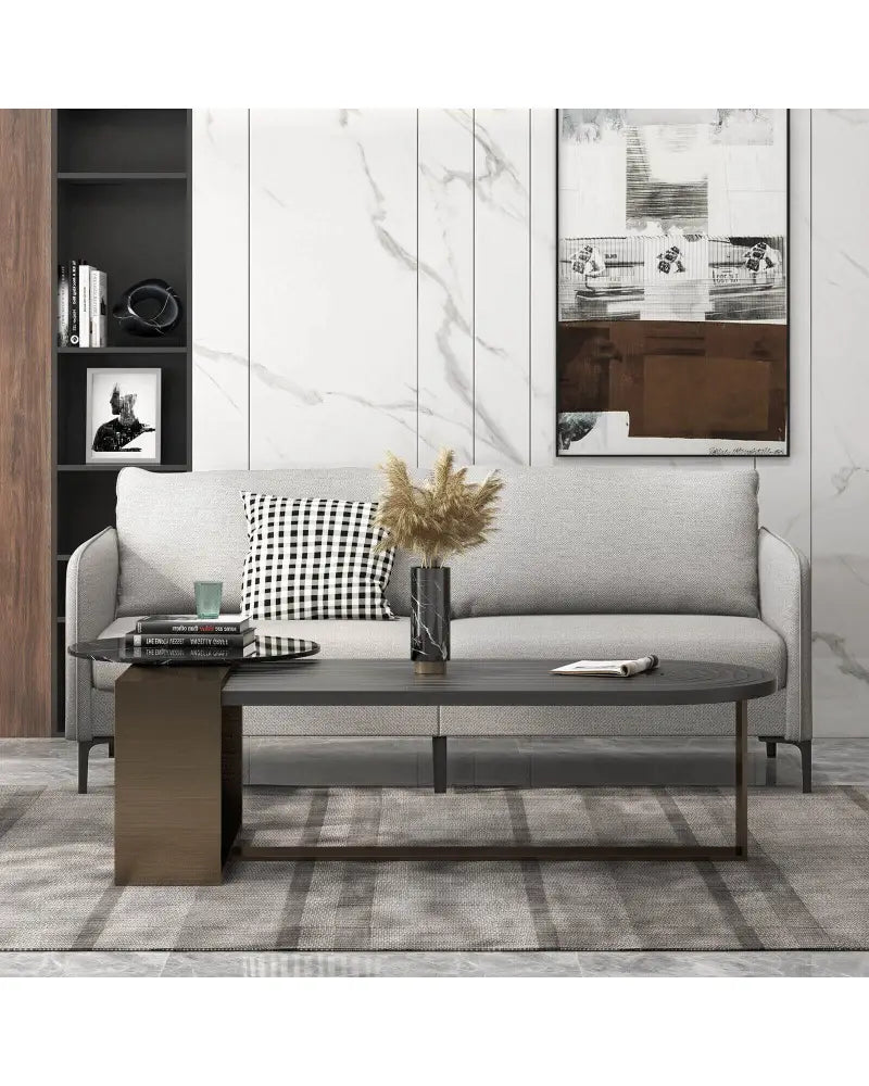 Modern 76 Inch Loveseat Sofa Couch for Apartment Dorm with Metal Legs-Gray - Gray - Sofas & Loveseats