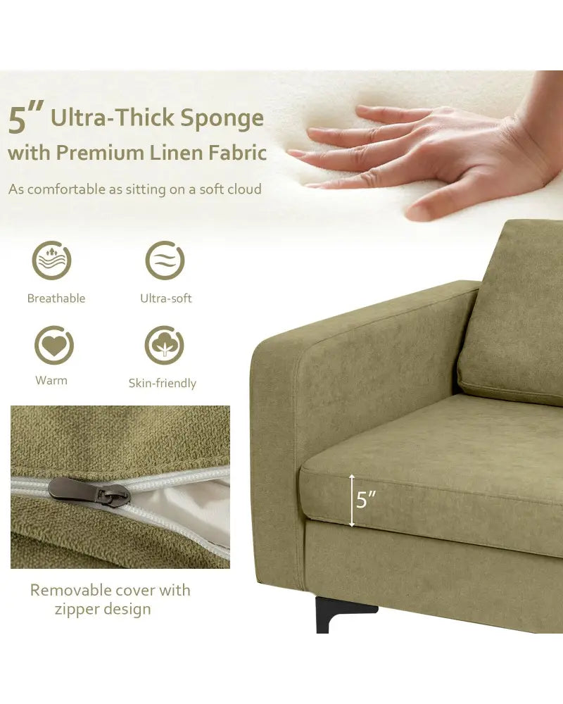 Modern Accent Armchair with Side Storage Pocket-Green - Green - Accent Chairs