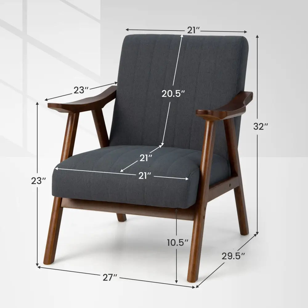 Modern Accent Chair Leisure Armchair - Gray - Accent Chairs
