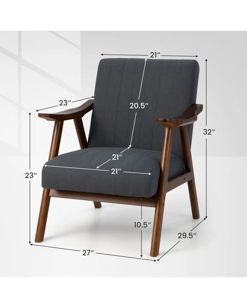 Modern Accent Chair Leisure Armchair - Gray - Accent Chairs