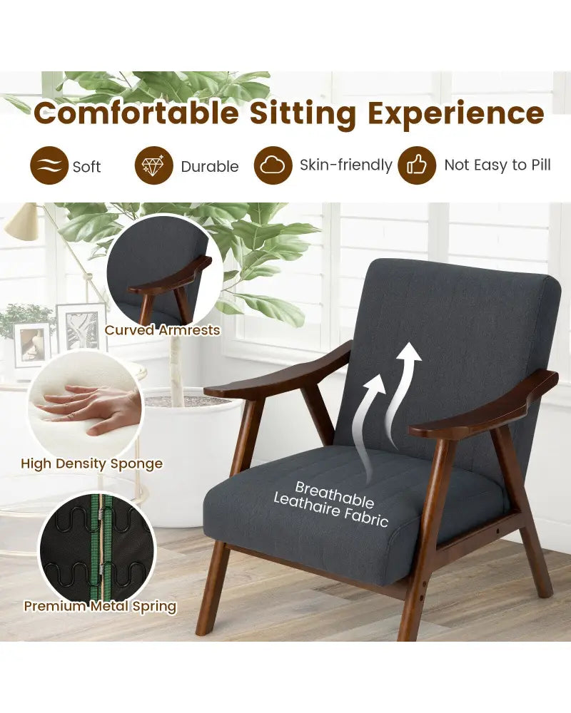 Modern Accent Chair Leisure Armchair - Gray - Accent Chairs