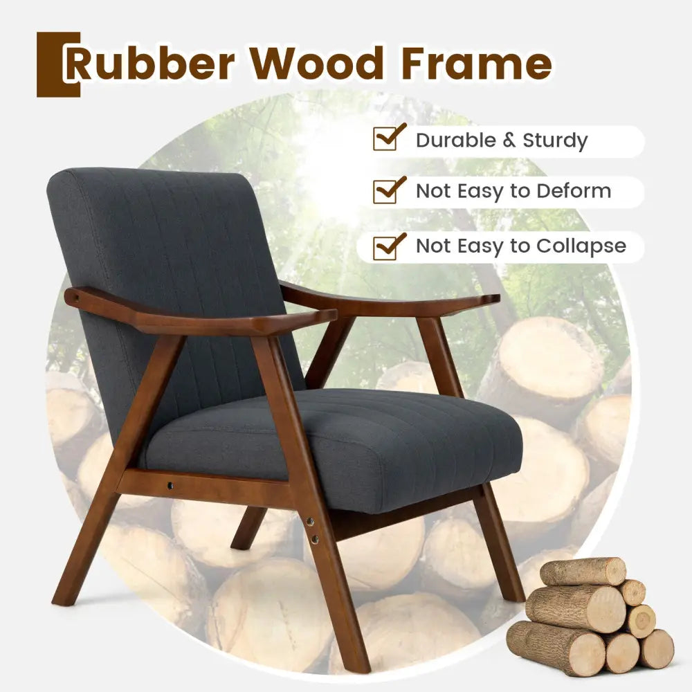 Modern Accent Chair Leisure Armchair - Gray - Accent Chairs