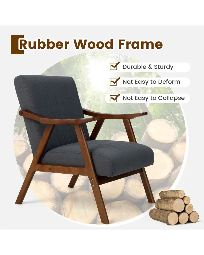 Modern Accent Chair Leisure Armchair - Gray - Accent Chairs