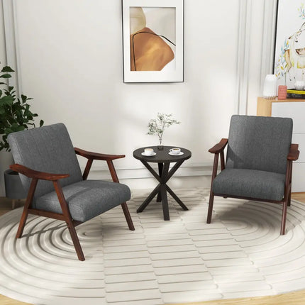 Modern Accent Chair Leisure Armchair with Felt Pads-Light Gray - Light Gray - Accent Chairs