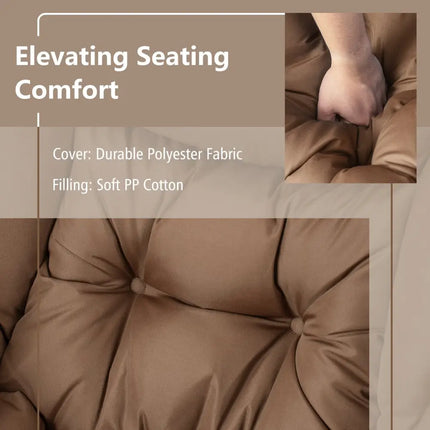 Modern Accent Sofa Chair with Folding Footrest and Side Pocket-Brown - Brown - Accent Chairs