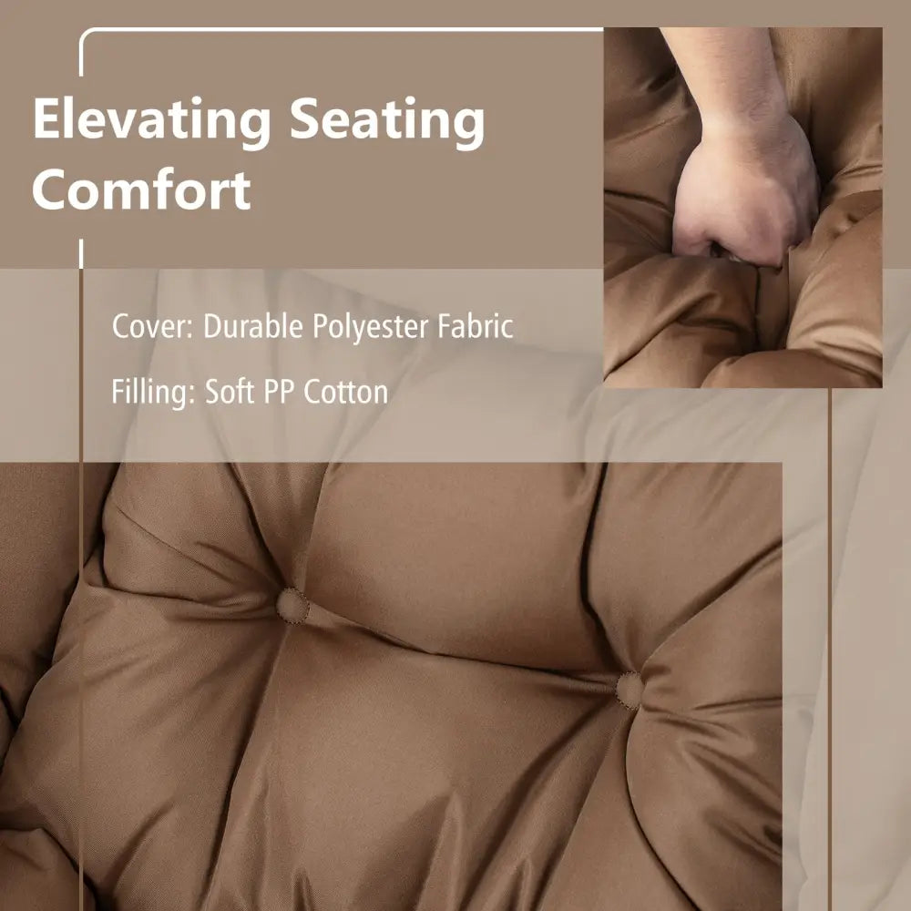 Modern Accent Sofa Chair with Folding Footrest and Side Pocket-Brown - Brown - Accent Chairs