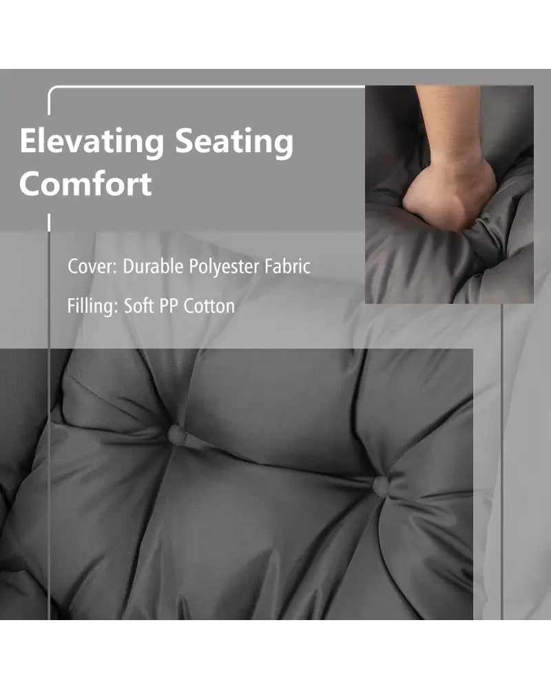 Modern Accent Sofa Chair with Folding Footrest and Side Pocket-Gray - Gray - Accent Chairs